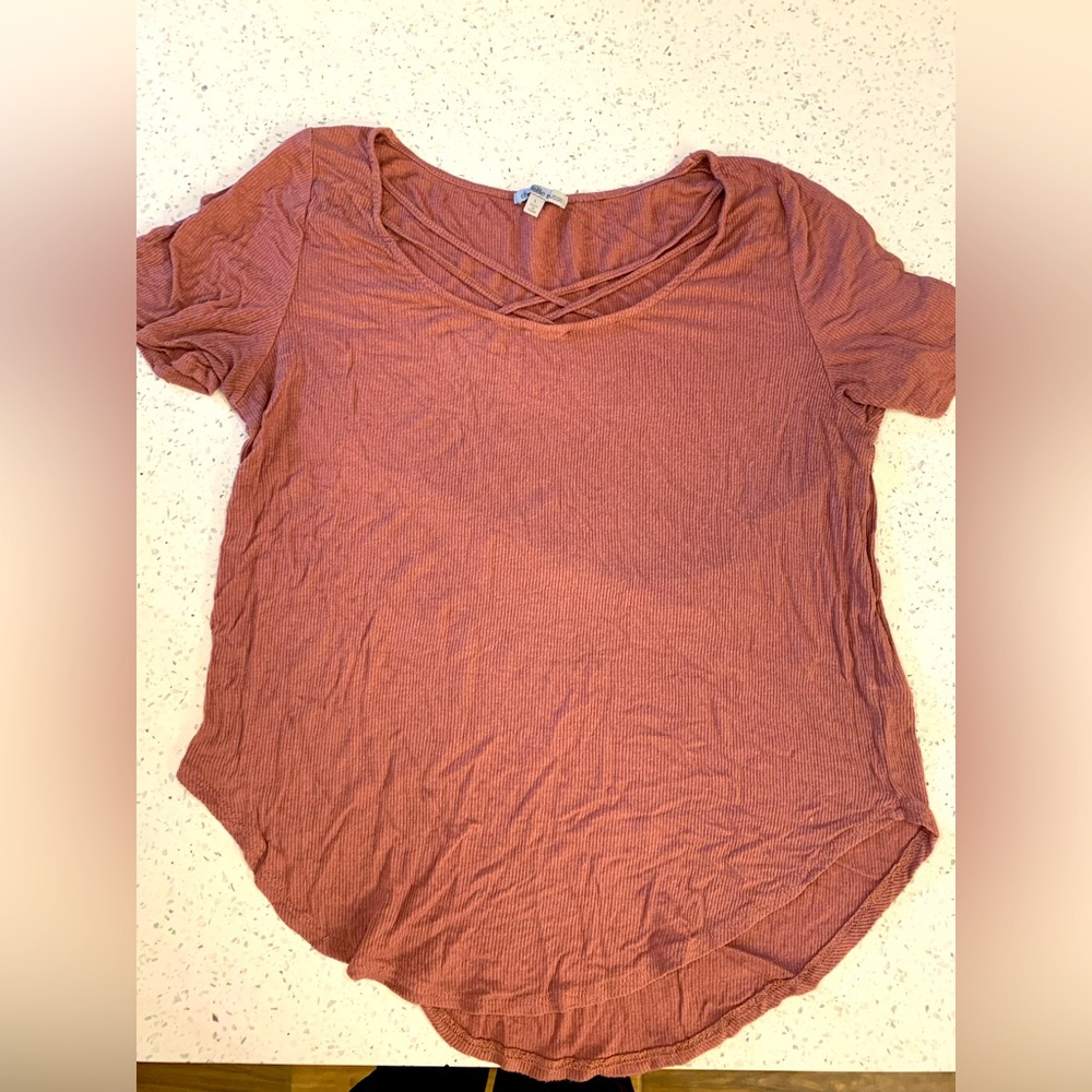 Criss Cross Pink Top